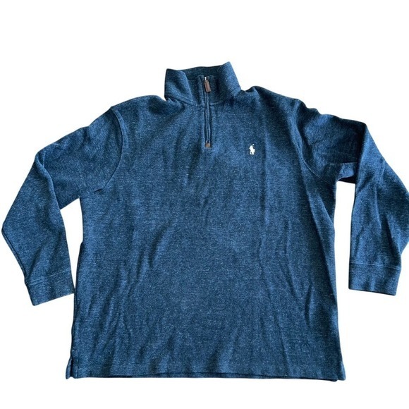 Polo Ralph Lauren‎ Estate-Rib Mockneck 1/4 Zip Pullover Heather Gray Size XXL - Picture 1 of 7